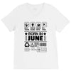 Born In June V-Neck Tee