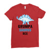 grumpa saurus rex Ladies Fitted T-Shirt