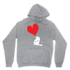 bird love heart animal graph note music party pop art gift Hoodie