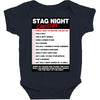funny stag night checklist, ideal gift, christmas present Baby Bodysuit
