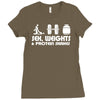 sex weights and protein shakes Ladies Fitted T-Shirt