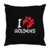 I Love Goldens Throw Pillow