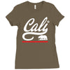 cali bear Ladies Fitted T-Shirt
