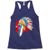 chief many feathers Racerback Tank