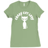 crazy cat lady Ladies Fitted T-Shirt