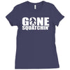 big foot sasquatch Ladies Fitted T-Shirt