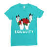 equality white Ladies Fitted T-Shirt