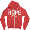 Hope Uterine Cancer Awareness Zipper Hoodie