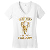 Best Dad in The Galaxy Women's V-Neck T-Shirt