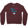 she's so lucky Crewneck Sweatshirt