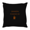 Grandpa Powered by coffee Throw Pillow