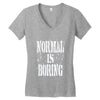 normal is boring tie dye Women's V-Neck T-Shirt