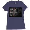 Leave One Wolf Alive And The Sheep Are Never Safe Ladies Fitted T-Shirt