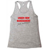 under new management just married mens black wedding present husband t Racerback Tank