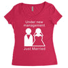 under new management   just married Women's Triblend Scoop T-shirt