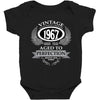vintage quality without compromise 1967 aged to perfection Baby Bodysuit