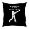 alternatives to war play cricket batting anti war stencil tour Throw Pillow
