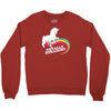 totally straight funny rainbow unicorn gay pride novelty fashion Crewneck Sweatshirt