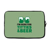 st. patrick's day titties and beer Laptop sleeve