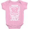 Never Underestimate Dog Rescuer Who Was Born July Baby Onesie