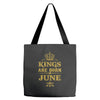 kings are born in june Tote Bags