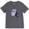 mega flipped off V-Neck Tee