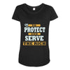 to protect and serve the rich Maternity Scoop Neck T-shirt