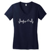 Heart Beats Mountain Women's V-Neck T-Shirt