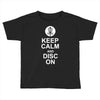 keep calm and disc golf on target frisbee basket Toddler T-shirt
