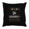 santa aquarius christmas ugly t shirts Throw Pillow