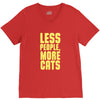 less people, more cats V-Neck Tee