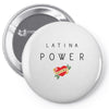 latina power with cute heart Pin-back button