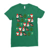 christmas pixel Ladies Fitted T-Shirt