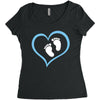 Baby Boy with Heart Any Name Customized Women's Triblend Scoop T-shirt