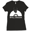 diggin in the crates Ladies Fitted T-Shirt