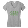 geek goddess kelly green Women's V-Neck T-Shirt