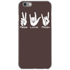 peace love rock funny iPhone 6/6s Case