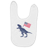 Patriotic T-Rex Baby Bibs