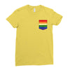 LGBT Pocket Rainbow Colors Ladies Fitted T-Shirt