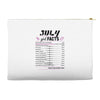 July Girl Facts Cancer Accessory Pouches