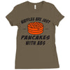 waffles are just pancakes with abs Ladies Fitted T-Shirt