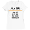 July Girl Ladies Fitted T-Shirt