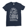 the lake is calling Ladies Fitted T-Shirt