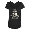premium vintage 1984 classic perfectly aged limited edition Maternity Scoop Neck T-shirt