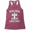real men love cats (2) Racerback Tank