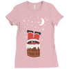 christmas chimney Ladies Fitted T-Shirt