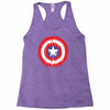 captain america dying bleeding logo Racerback Tank