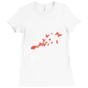 banksy headshot butterfly Ladies Fitted T-Shirt