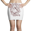 blind love fire heart Mini Skirts