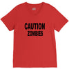 caution zombies V-Neck Tee